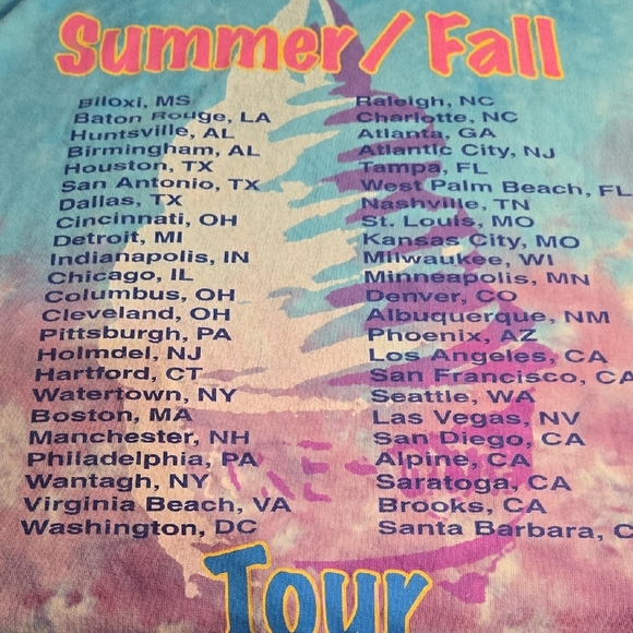 Liquid Blue Chicago Summer/ Fall Tour Blue and Purple Tie- Dye Short Sleeve Tee - Picture 7 of 9